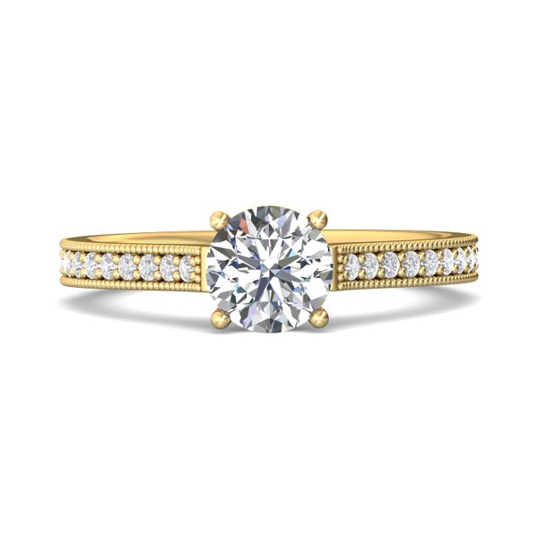 FlyerFit Micropave 14K Yellow Gold Engagement Ring  Christopher's Fine Jewelry Pawleys Island, SC
