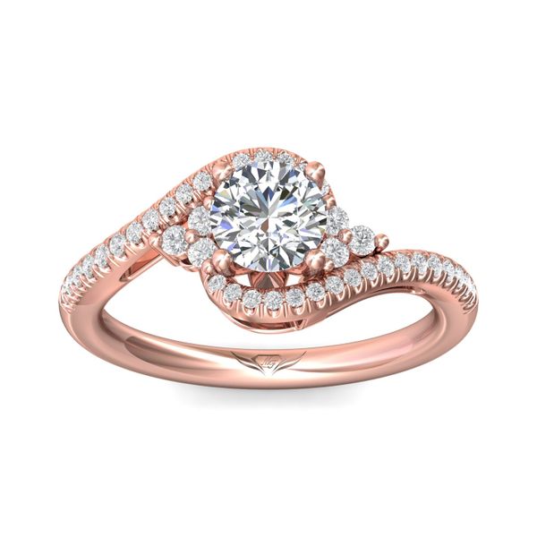 Flyerfit Micropave 14K Pink Gold Engagement Ring G-H VS2-SI1 Image 2 Grogan Jewelers Florence, AL