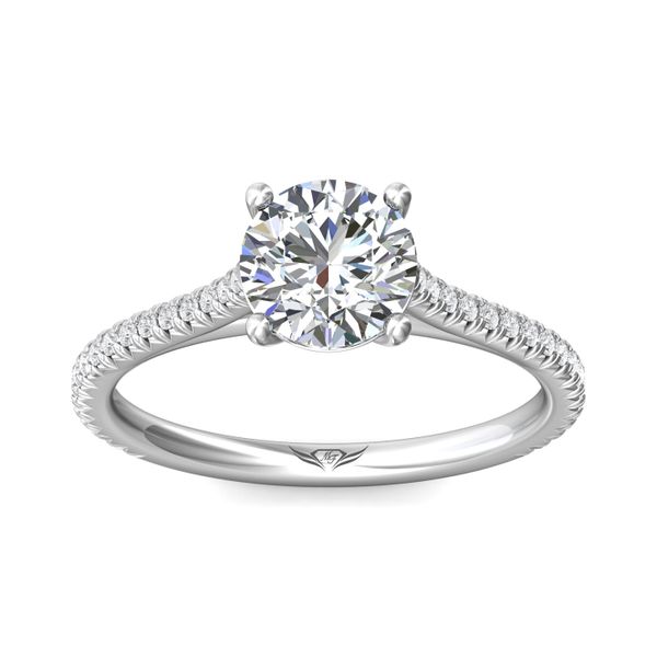 Platinum FlyerFit Micropave Engagement Ring Image 2 Becky Beauchine Kulka Diamonds and Fine Jewelry Okemos, MI