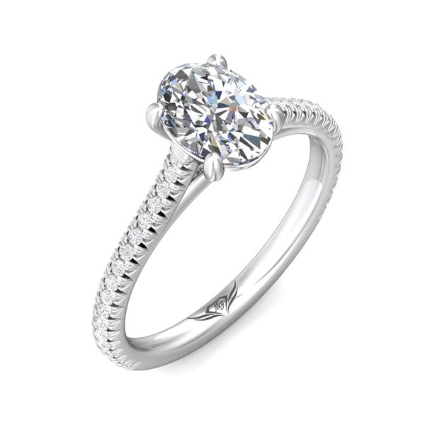Flyerfit Micropave 18K White Gold Engagement Ring G-H VS2-SI1 Image 5 Grogan Jewelers Florence, AL