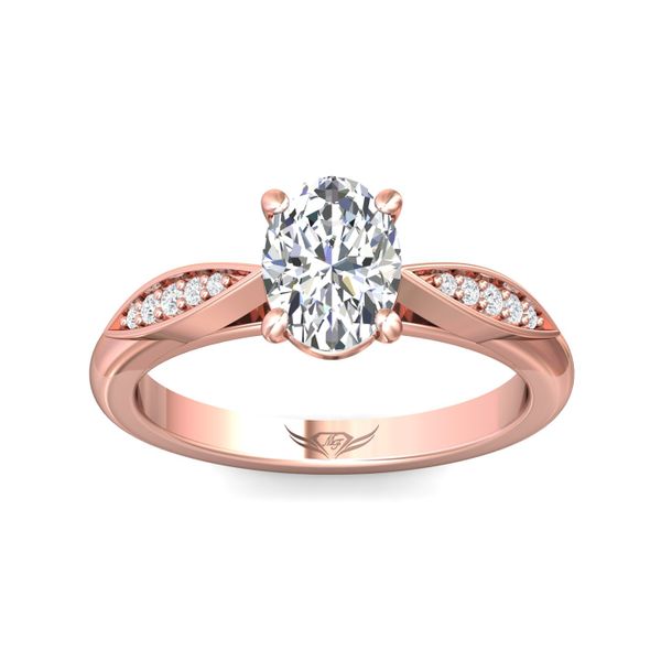 Flyerfit Micropave 18K Pink Gold Engagement Ring H-I SI2 Image 2 Becky Beauchine Kulka Diamonds and Fine Jewelry Okemos, MI