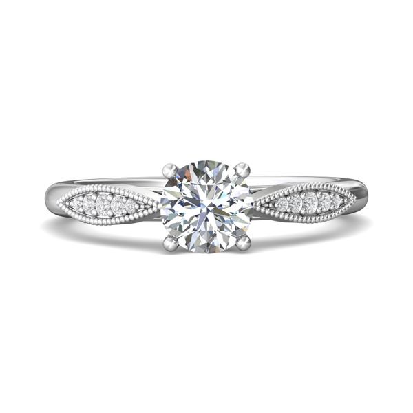 FlyerFit Micropave 14K White Gold Engagement Ring  Becky Beauchine Kulka Diamonds and Fine Jewelry Okemos, MI