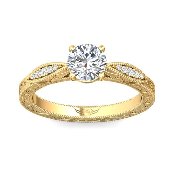 FlyerFit Vintage 18K Yellow Gold Engagement Ring  Image 2 Grogan Jewelers Florence, AL