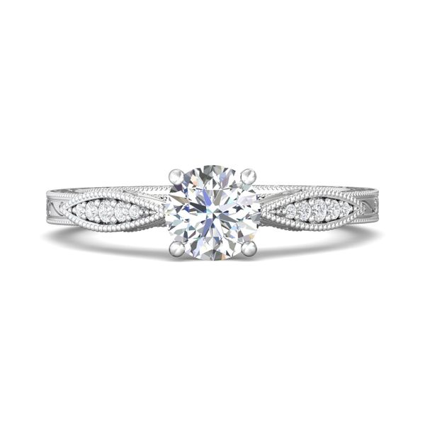 18K White Gold FlyerFit Vintage Engagement Ring Becky Beauchine Kulka Diamonds and Fine Jewelry Okemos, MI