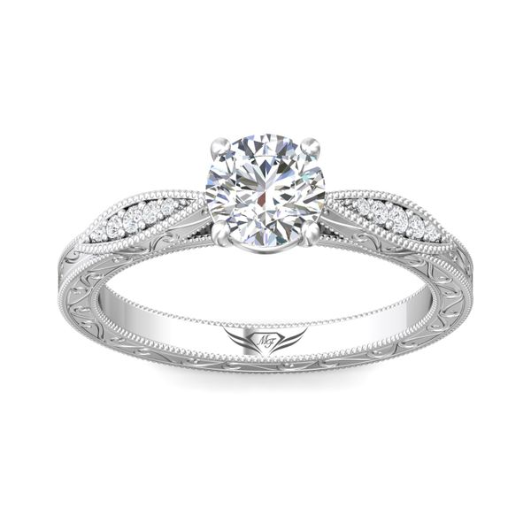 18K White Gold FlyerFit Vintage Engagement Ring Image 2 Becky Beauchine Kulka Diamonds and Fine Jewelry Okemos, MI