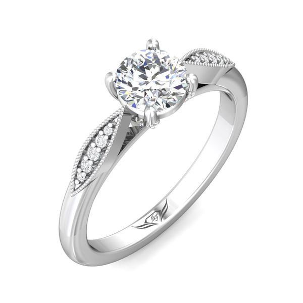 Flyerfit Micropave 18K White Gold Engagement Ring G-H VS2-SI1 Image 5 Grogan Jewelers Florence, AL