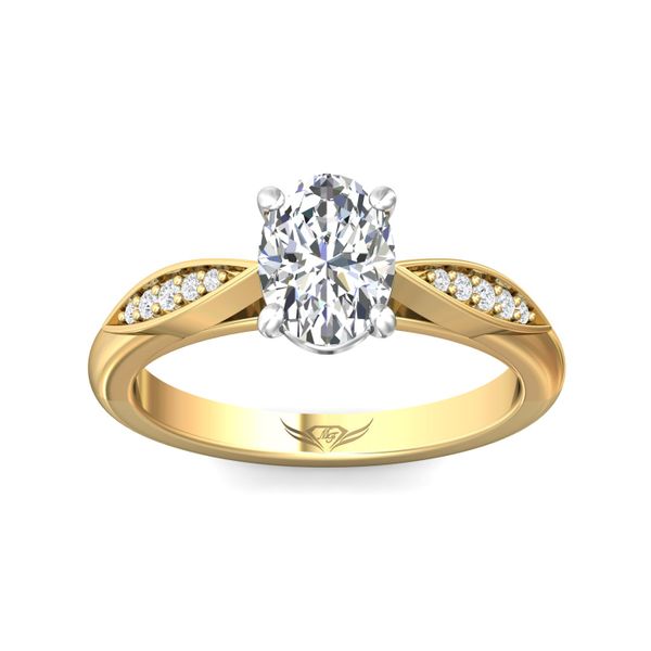 Flyerfit Micropave 14K Yellow and 14K White Gold Engagement Ring G-H VS2-SI1 Image 2 Grogan Jewelers Florence, AL