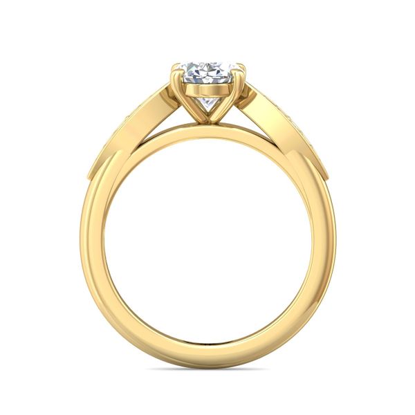 Flyerfit Micropave 14K Yellow Gold Engagement Ring G-H VS2-SI1 Image 3 Christopher's Fine Jewelry Pawleys Island, SC