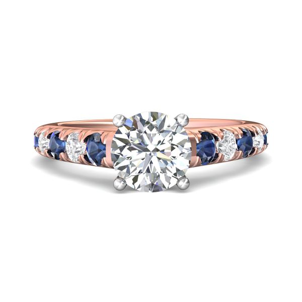 FlyerFit Encore 14K Pink Gold Shank And White Gold Top Engagement Ring  Grogan Jewelers Florence, AL