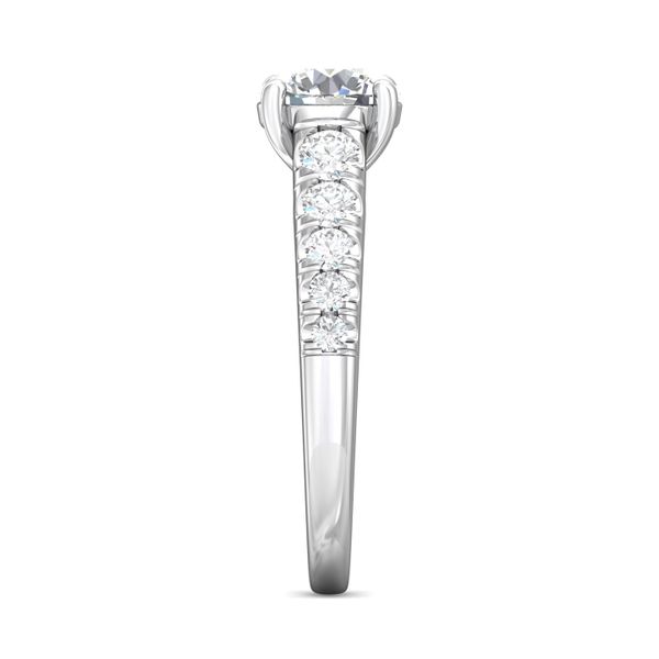 18K White Gold FlyerFit Micropave Engagement Ring Image 4 Becky Beauchine Kulka Diamonds and Fine Jewelry Okemos, MI