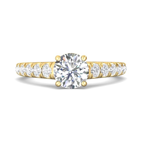 FlyerFit Micropave 14K Yellow Gold Engagement Ring  Grogan Jewelers Florence, AL