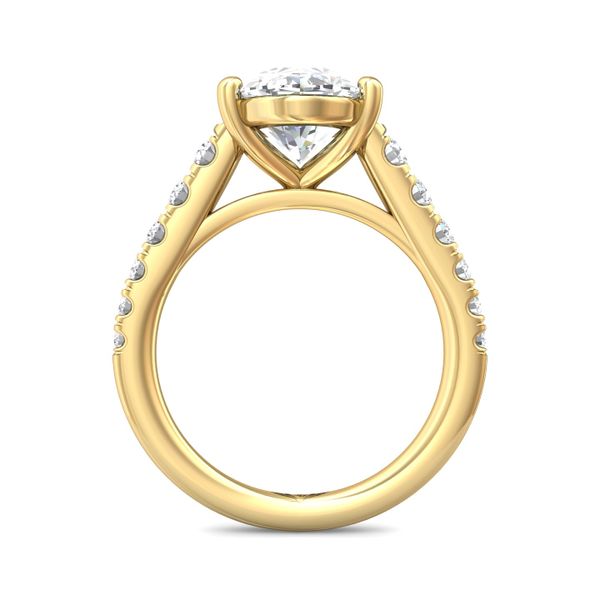 FlyerFit Micropave 14K Yellow Gold Engagement Ring  Image 3 Grogan Jewelers Florence, AL