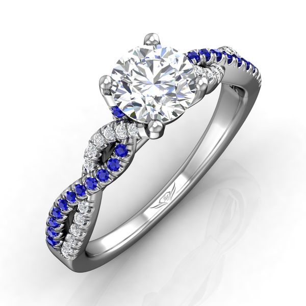 Flyerfit Split Shank 14K White Gold Engagement Ring H-I SI1 Image 5 Becky Beauchine Kulka Diamonds and Fine Jewelry Okemos, MI
