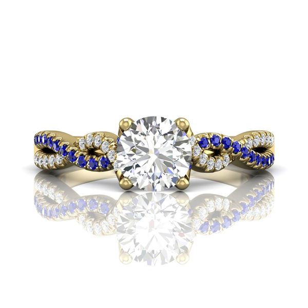Flyerfit Split Shank 18K Yellow Gold Engagement Ring G-H VS2-SI1 Christopher's Fine Jewelry Pawleys Island, SC