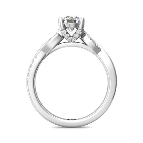 Platinum FlyerFit Split Shank Engagement Ring Image 3 Becky Beauchine Kulka Diamonds and Fine Jewelry Okemos, MI