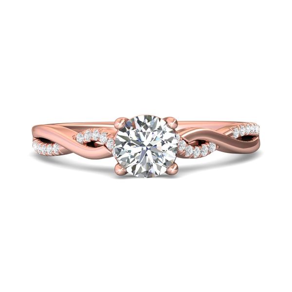 FlyerFit Split Shank 14K Pink Gold Engagement Ring  Wesche Jewelers Melbourne, FL