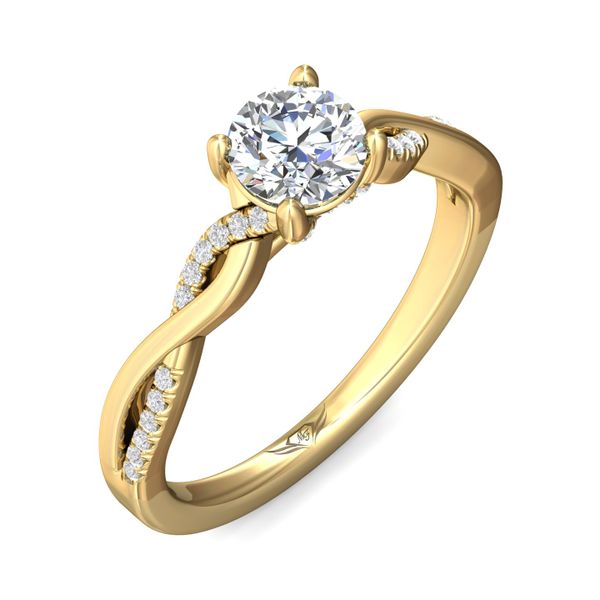 FlyerFit Split Shank 14K Yellow Gold Engagement Ring  Image 5 Christopher's Fine Jewelry Pawleys Island, SC