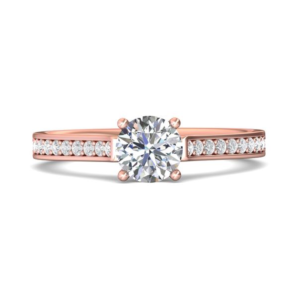 FlyerFit Micropave 14K Pink Gold Engagement Ring  Christopher's Fine Jewelry Pawleys Island, SC