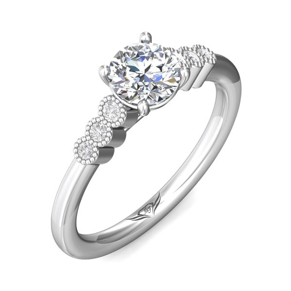 Platinum FlyerFit Channel and Shared Prong Engagement Ring Image 5 Becky Beauchine Kulka Diamonds and Fine Jewelry Okemos, MI
