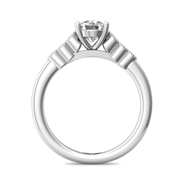18K White Gold FlyerFit Channel and Shared Prong Engagement Ring Image 3 Cornell's Jewelers Rochester, NY