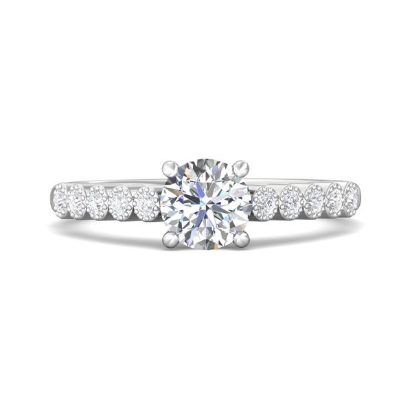 FlyerFit Channel/Shared Prong 14K White Gold Engagement Ring  Becky Beauchine Kulka Diamonds and Fine Jewelry Okemos, MI