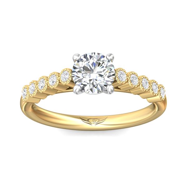 FlyerFit Channel/Shared Prong 14K Yellow and 14K White Gold Engagement Ring  Image 2 Becky Beauchine Kulka Diamonds and Fine Jewelry Okemos, MI