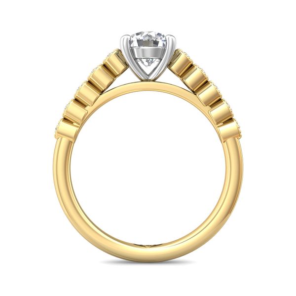 FlyerFit Channel/Shared Prong 14K Yellow and 14K White Gold Engagement Ring  Image 3 Becky Beauchine Kulka Diamonds and Fine Jewelry Okemos, MI
