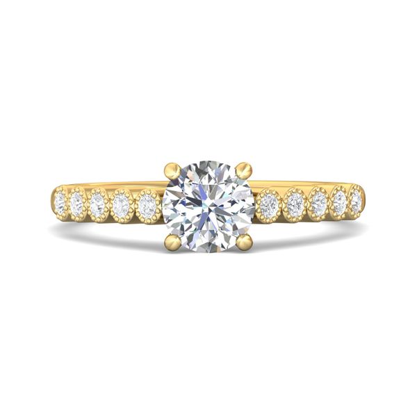 FlyerFit Channel/Shared Prong 14K Yellow Gold Engagement Ring  Wesche Jewelers Melbourne, FL