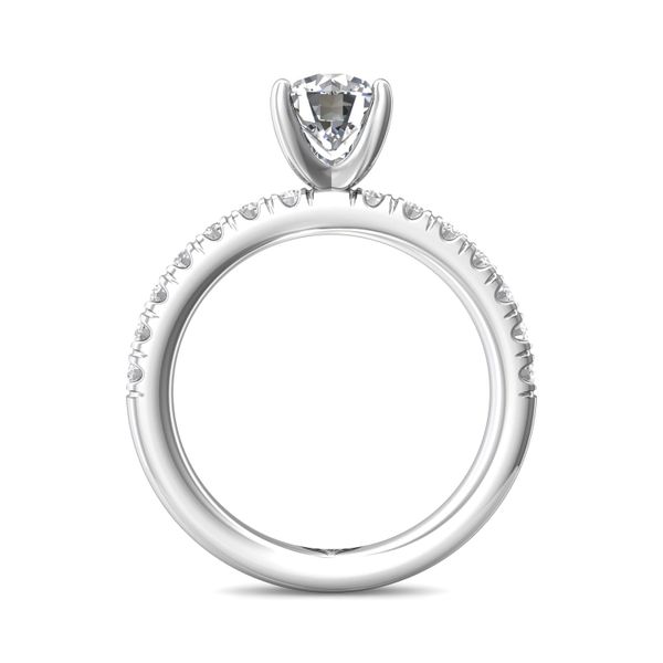 FlyerFit Micropave Platinum Engagement Ring  Image 3 Grogan Jewelers Florence, AL