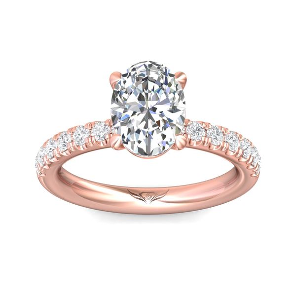 FlyerFit Micropave 14K Pink Gold Engagement Ring H-I SI1 Image 2 Meyers Jewelers Grove City, OH