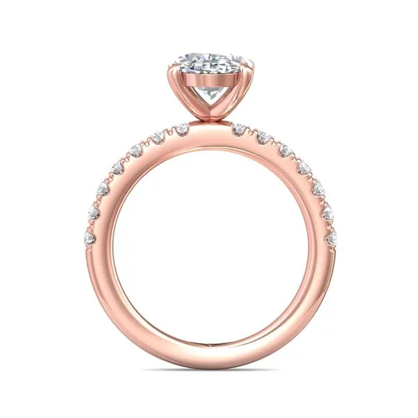 FlyerFit Micropave 14K Pink Gold Engagement Ring H-I SI1 Image 3 Meyers Jewelers Grove City, OH