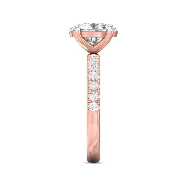 FlyerFit Micropave 14K Pink Gold Engagement Ring H-I SI1 Image 4 Meyers Jewelers Grove City, OH