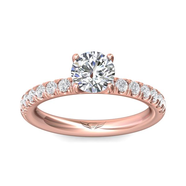 FlyerFit Micropave 18K Pink Gold Engagement Ring  Image 2 Grogan Jewelers Florence, AL