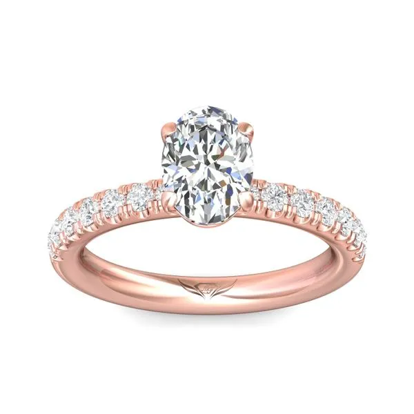 FlyerFit Micropave 18K Pink Gold Engagement Ring H-I SI1 Image 2 Meyers Jewelers Grove City, OH