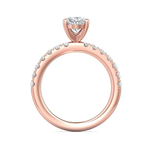FlyerFit Micropave 18K Pink Gold Engagement Ring H-I SI1 Image 3 Meyers Jewelers Grove City, OH