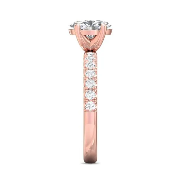 FlyerFit Micropave 18K Pink Gold Engagement Ring H-I SI1 Image 4 Meyers Jewelers Grove City, OH
