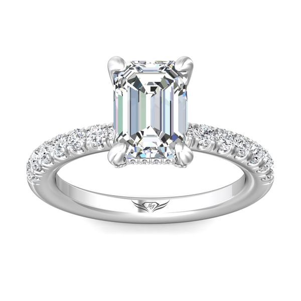 Flyerfit Micropave 14K White Gold Engagement Ring H-I SI2 Image 2 Becky Beauchine Kulka Diamonds and Fine Jewelry Okemos, MI