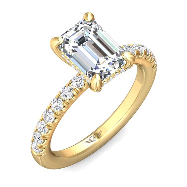 Flyerfit Micropave 14K Yellow Gold Engagement Ring H-I SI1 Image 5 Grogan Jewelers Florence, AL