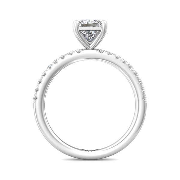 FlyerFit Micropave Platinum Engagement Ring  Image 3 Wesche Jewelers Melbourne, FL