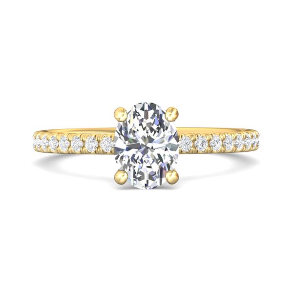 FlyerFit Micropave 18K Yellow Gold Engagement Ring  Becky Beauchine Kulka Diamonds and Fine Jewelry Okemos, MI