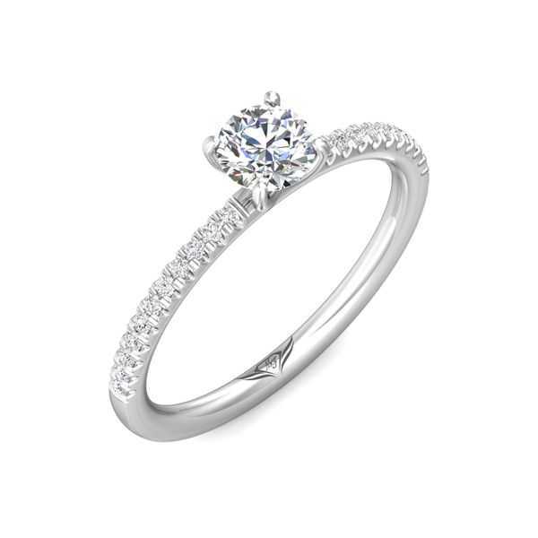 Platinum FlyerFit Micropave Engagement Ring Image 5 Becky Beauchine Kulka Diamonds and Fine Jewelry Okemos, MI