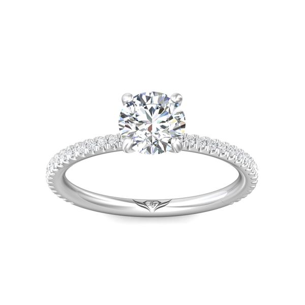 FlyerFit Micropave 14K White Gold Engagement Ring  Image 2 Becky Beauchine Kulka Diamonds and Fine Jewelry Okemos, MI