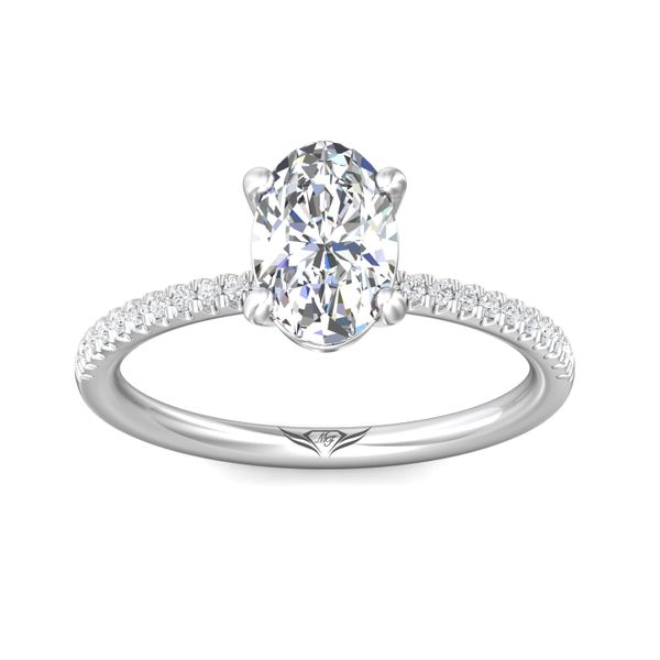 FlyerFit Micropave 14K White Gold Engagement Ring  Image 2 Becky Beauchine Kulka Diamonds and Fine Jewelry Okemos, MI