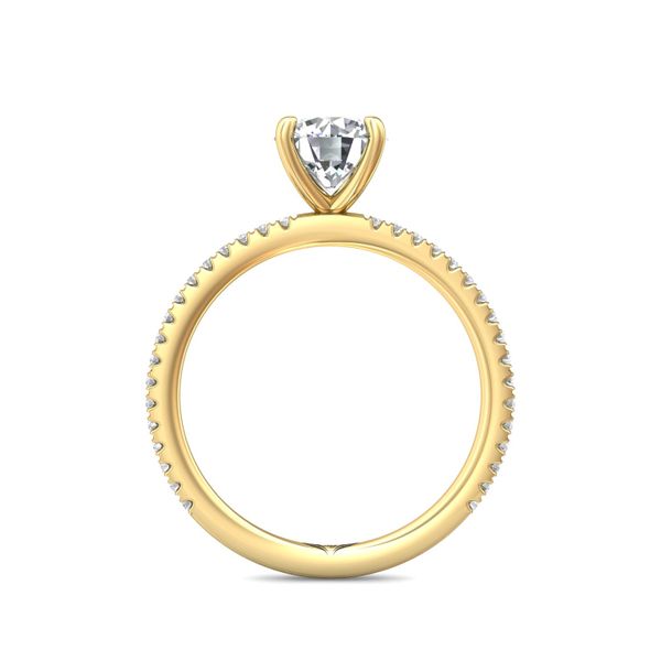 FlyerFit Micropave 14K Yellow Gold Engagement Ring  Image 3 Becky Beauchine Kulka Diamonds and Fine Jewelry Okemos, MI