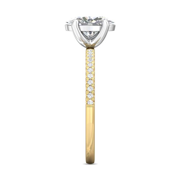 Flyerfit Micropave 18K Yellow Gold Shank And Platinum Top Engagement Ring H-I SI2 Image 4 Becky Beauchine Kulka Diamonds and Fine Jewelry Okemos, MI