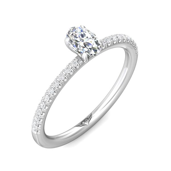 FlyerFit Micropave 18K White Gold Engagement Ring H-I SI2 Image 5 Meyers Jewelers Grove City, OH