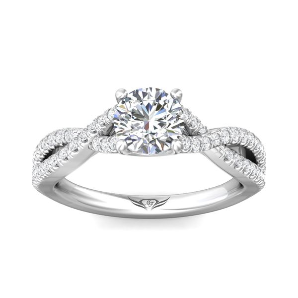 18K White Gold FlyerFit Split Shank Engagement Ring Image 2 Valentine's Fine Jewelry Dallas, PA