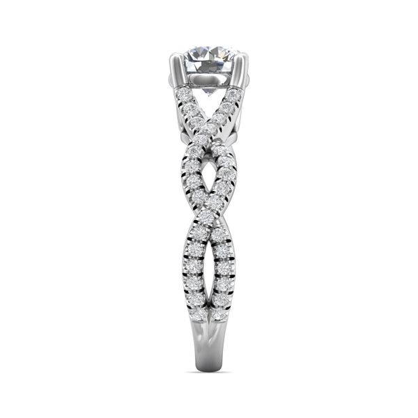 Platinum FlyerFit Split Shank Engagement Ring Image 4 Valentine's Fine Jewelry Dallas, PA