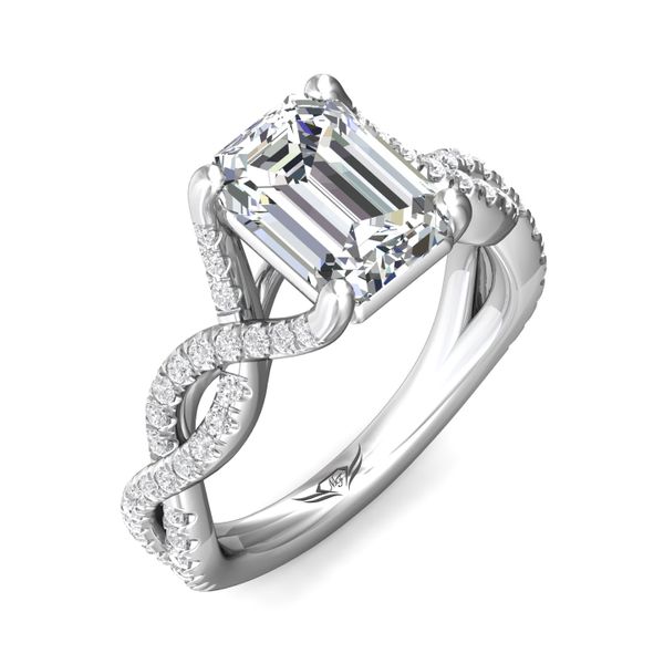 FlyerFit Split Shank 14K White Gold Engagement Ring  Image 5 Grogan Jewelers Florence, AL