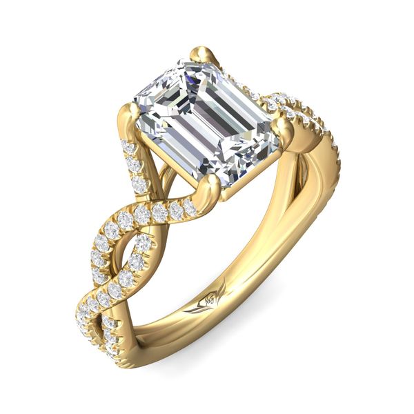 FlyerFit Split Shank 14K Yellow Gold Engagement Ring  Image 5 Grogan Jewelers Florence, AL